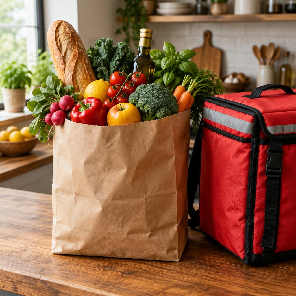 Sacola de compras da Shopba pronta para entrega pelo iFood